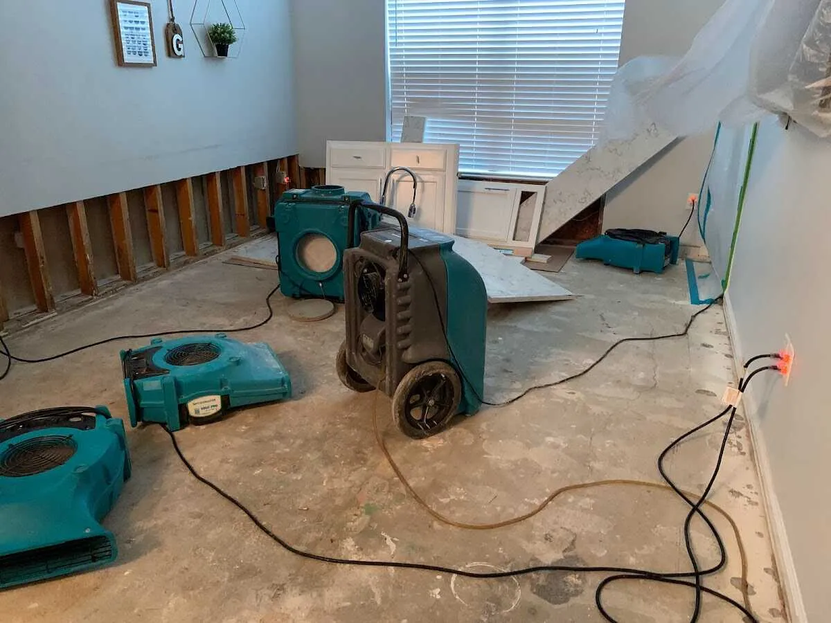 Dehumidifier in flood-cut room for Water Extraction & Removal in South Strabane
